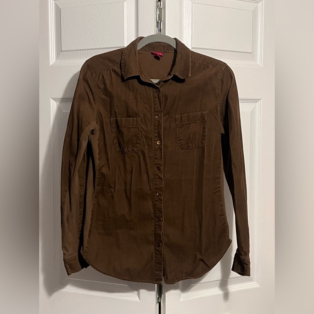 Brown Merona Women’s Button Down